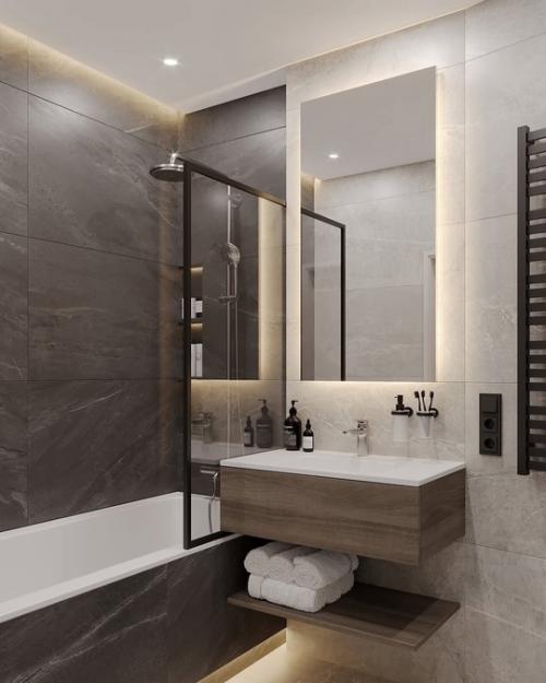 Светлый и современный интерьер просторной квартиры. 07