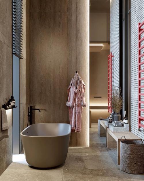 Ванная комната в загородном доме. 02