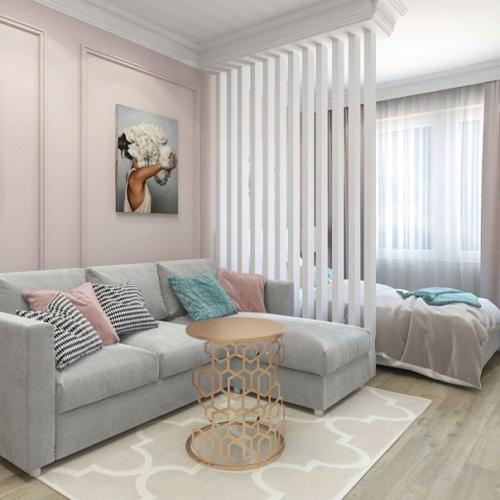 Очень нежный и светлый дизайн - проект небольшой квартиры. 06