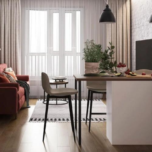 Чудесная, уютная однокомнатная квартира в приятных оттенках. 04