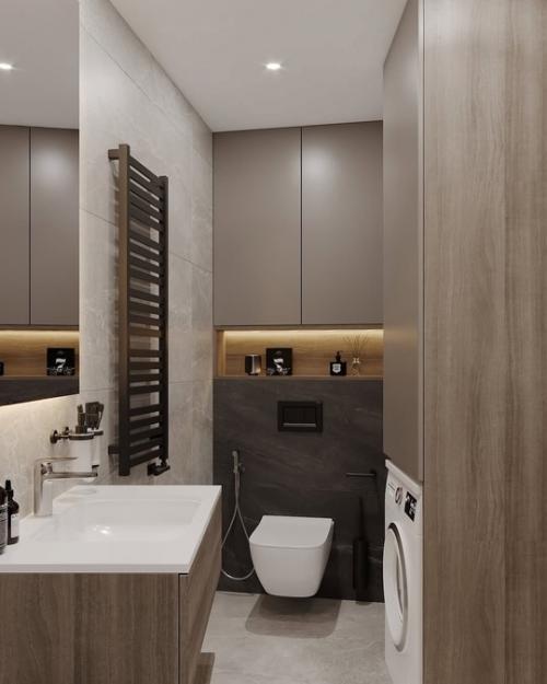 Светлый и современный интерьер просторной квартиры. 09