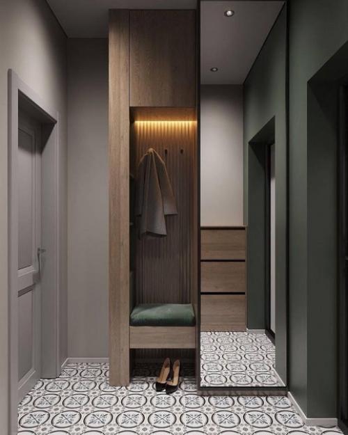 Оцените насыщенный интерьер этой однушки с приятным сочетанием оттенков, площадью 33 кв. 07