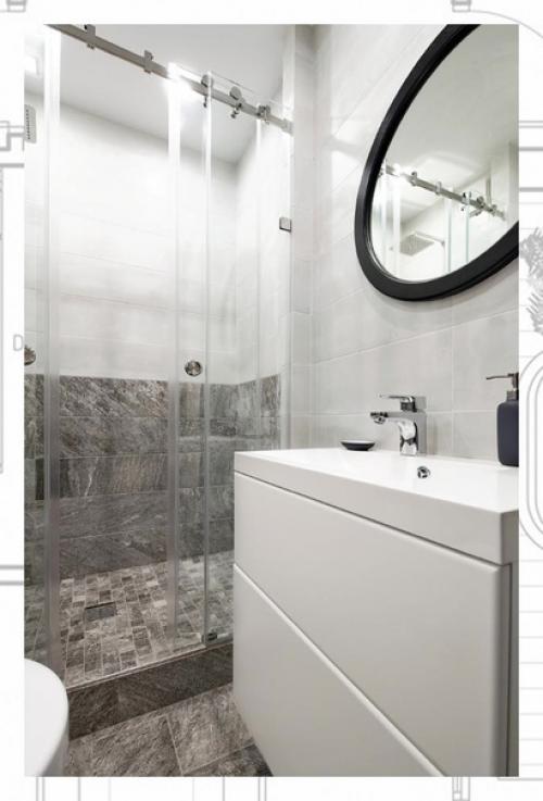 Объединение ванной комнаты и туалета - один из самых востребованных вариантов перепланировки. 03