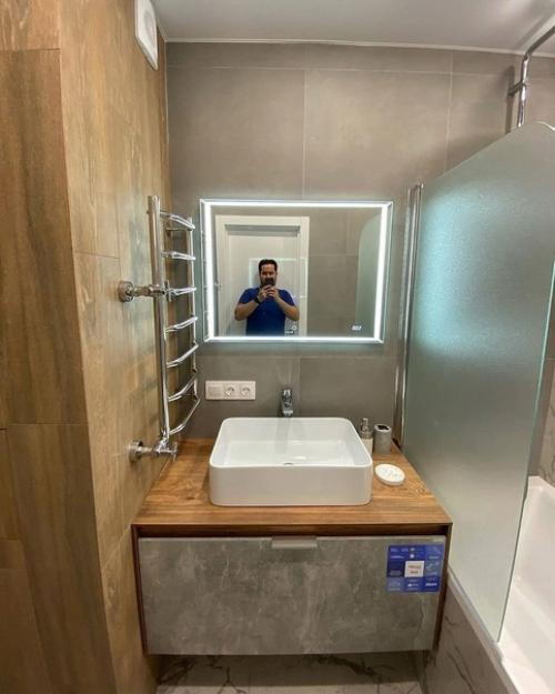 Сделали вaнную комнатy. 05