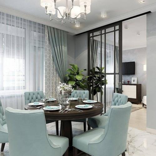 Шикарный дизайн - проект квартиры с грамотным зонированием кухни. 02