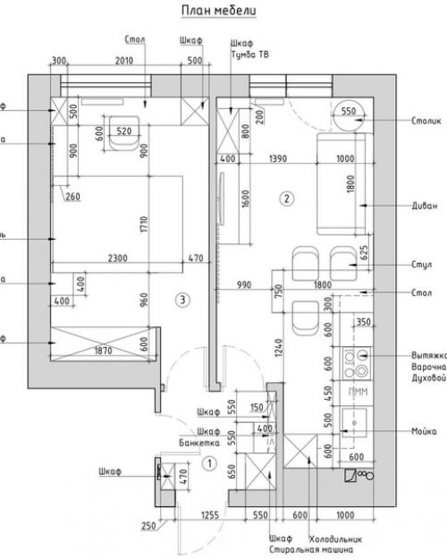 Оцените насыщенный интерьер этой однушки с приятным сочетанием оттенков, площадью 33 кв. 08