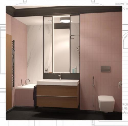 Объединение ванной комнаты и туалета - один из самых востребованных вариантов перепланировки. 01