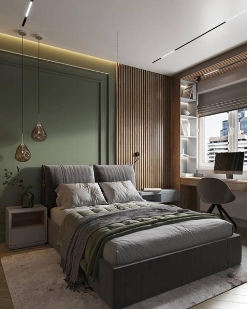 Оцените насыщенный интерьер этой однушки с приятным сочетанием оттенков, площадью 33 кв. 04