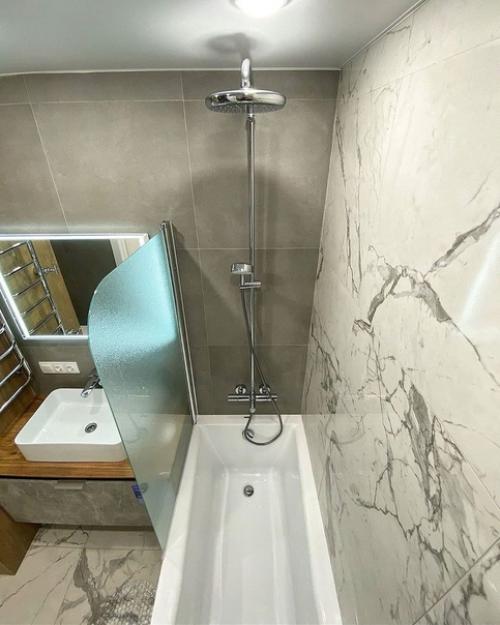 Сделали вaнную комнатy. 02