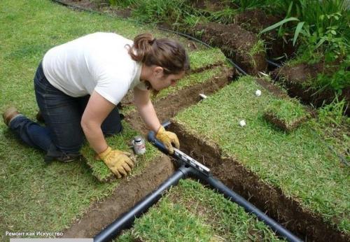 Простой дренаж на участке. 07