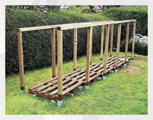 Хорошо вентилируемый дровник - залог того, что дрова дадут больше пользы! 04