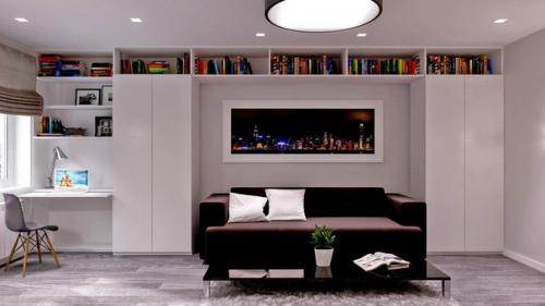 Современный дизайн однокомнатной квартиры - хрущевки 30 кв. 03