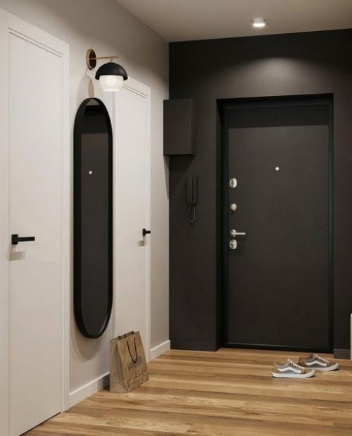 Простой и понятный интерьер кухни - гостиной в однокомнатной квартире молодой семейной пары. 02