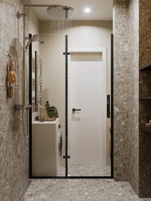 Простой и понятный интерьер кухни - гостиной в однокомнатной квартире молодой семейной пары. 01