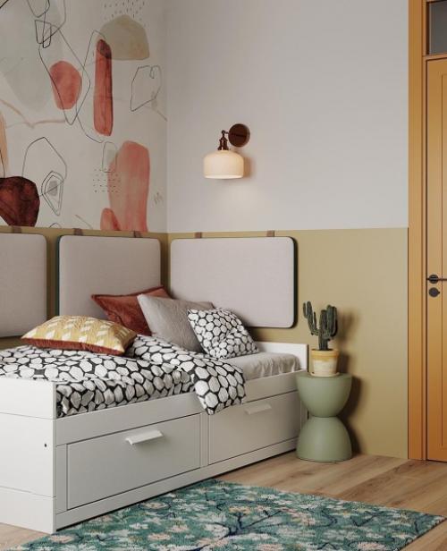 Необычное цветовое решение для комнаты девочки. 02