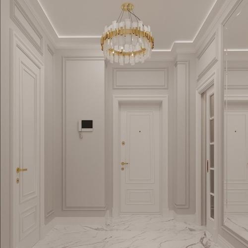 Согласованная прихожая в проекте 1-комнатной квартиры в г. Москве. 02