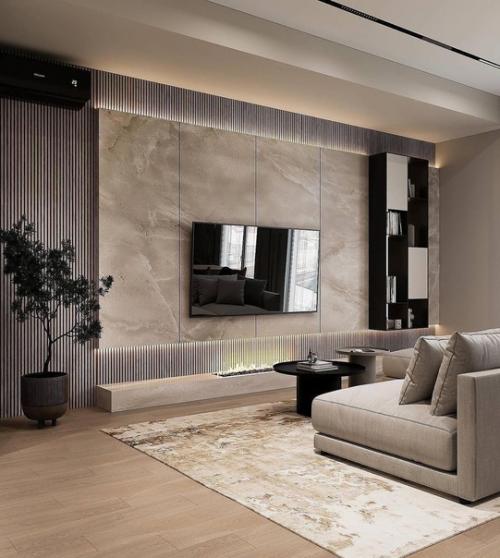 Интерьер кухни - гостиной в приятной цветовой гамме. 03