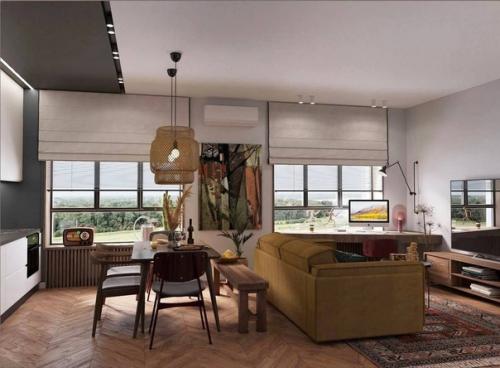 Дизайнеры создали уникальный проект двушки в стиле бохо, используя яркие и необычные решения. 04