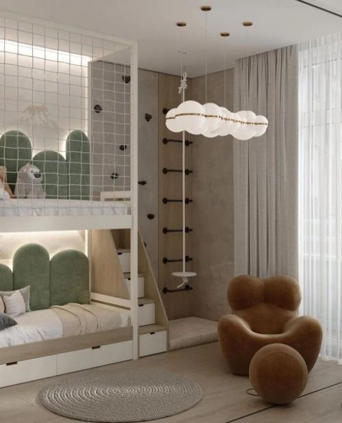 Великолепная детская комната, особенно второй этаж, это мечта, но что там за рабочее место под игровой зоной на 2 этаже. 06