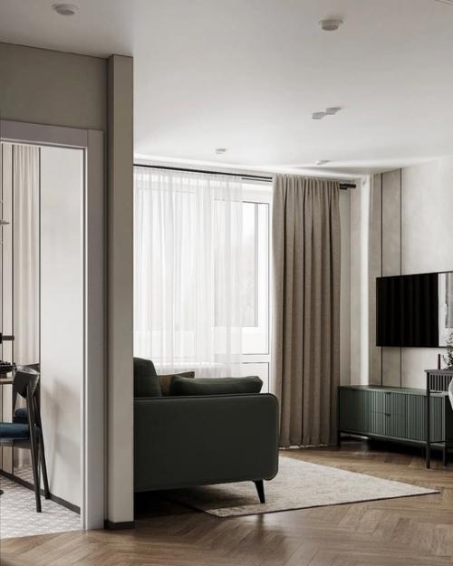 Лаконичный интерьер небольшой квартиры площадью 31 m. 08