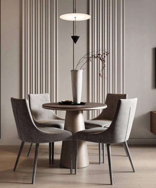 Интерьер кухни - гостиной, сочетающий современный и скандинавский стили. 04