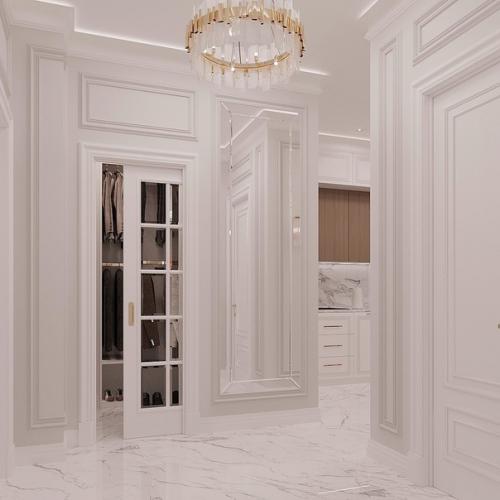 Согласованная прихожая в проекте 1-комнатной квартиры в г. Москве. 01