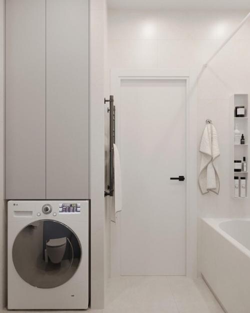 Функциональный эргономичный интерьер, где можно разместить все необходимое на небольшой площади. 03