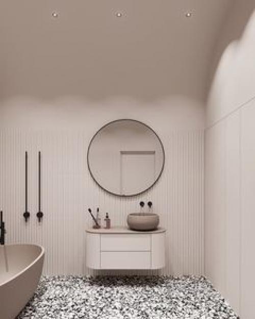 Одна ванная комната и три варианта ее цветового оформления. 07