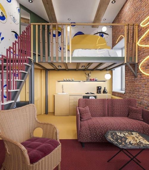 Яркие и динамичные аппартаменты. 01