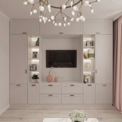 Светлый и очень нежный дизайн - проект квартиры в Москве. 04