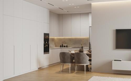 Интерьер квартиры. С минималистичным оформлением. 05