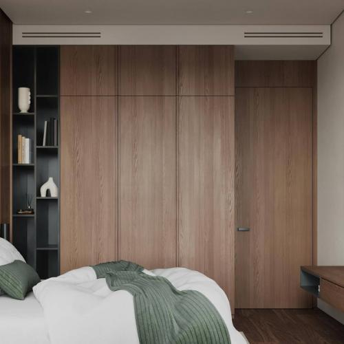 Дерево и камень в интерьере квартиры. 02