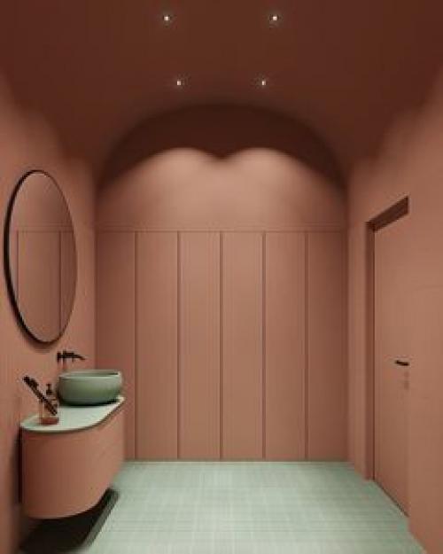 Одна ванная комната и три варианта ее цветового оформления. 05