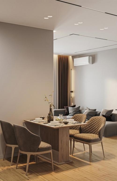 Интерьер квартиры. С минималистичным оформлением. 03