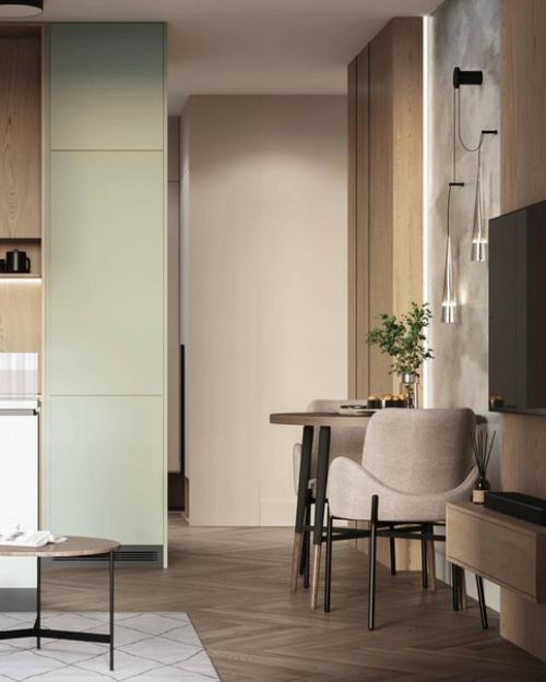 Компактная площадь квартиры тоже может быть невероятно красивой и эстетичной для счастливого проживания и развития семьи! 01