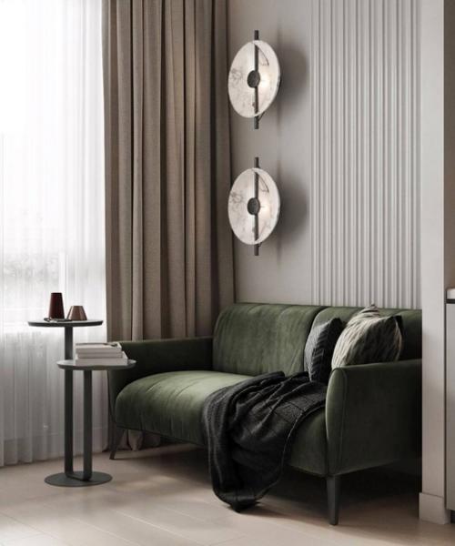 Интерьер кухни - гостиной, сочетающий современный и скандинавский стили. 07