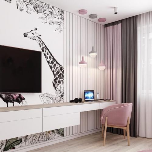 3 варианта ну очень красивых детских комнат с нереальными панно. 03