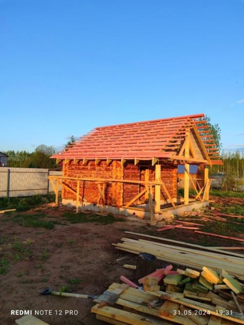 Строительство баньки своими руками. 09