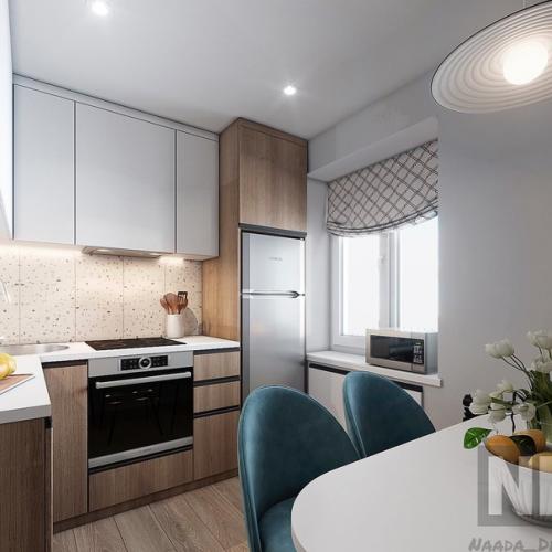 Дизайн очень маленькой кухни 5 кв. 01