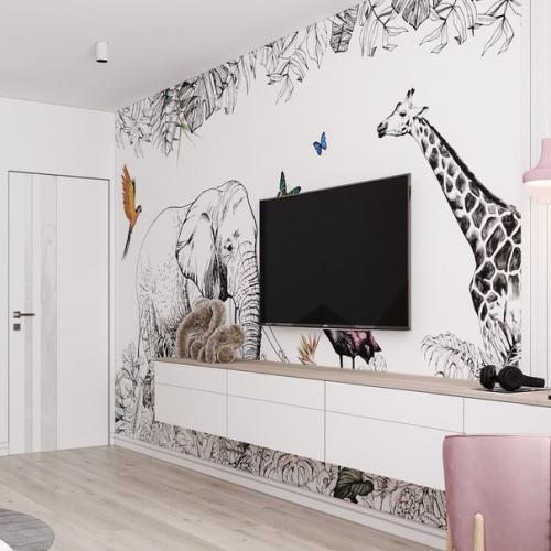 3 варианта ну очень красивых детских комнат с нереальными панно. 04