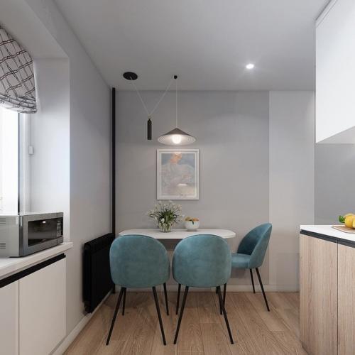 Дизайн очень маленькой кухни 5 кв. 02