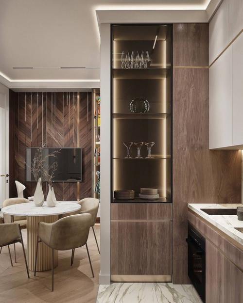 Интерьер квартиры в светлых тонах площадью 45 квадратных метров. 03