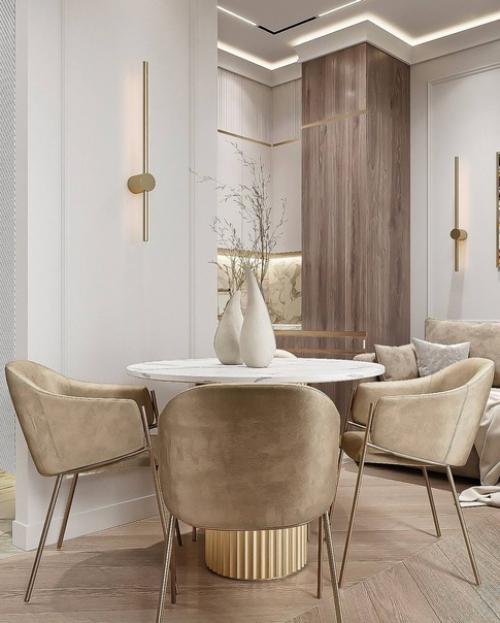 Интерьер квартиры в светлых тонах площадью 45 квадратных метров. 01