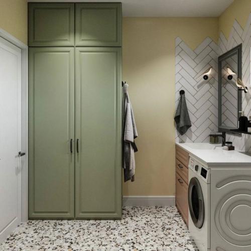 Дизайн теплой уютной ванной комнаты. 03