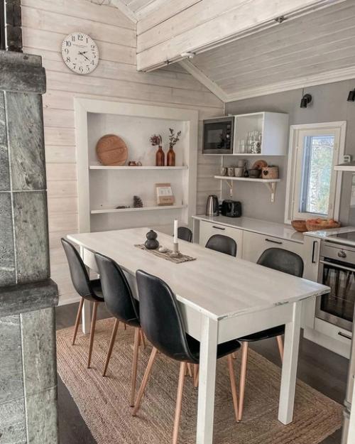 Финский коттедж.  Светлые тона дерева и природная легкость придают интерьеру максимальный уют и комфорт. 02