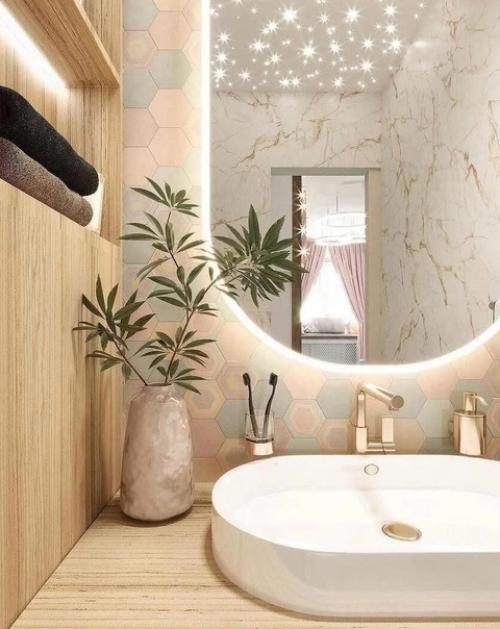 Как оформить ванную комнату светлых тонах. 08