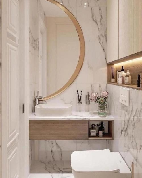 Как оформить ванную комнату светлых тонах. 02