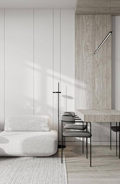 Интерьер лаконичной квартиры для любителей светлых интерьеров. 04