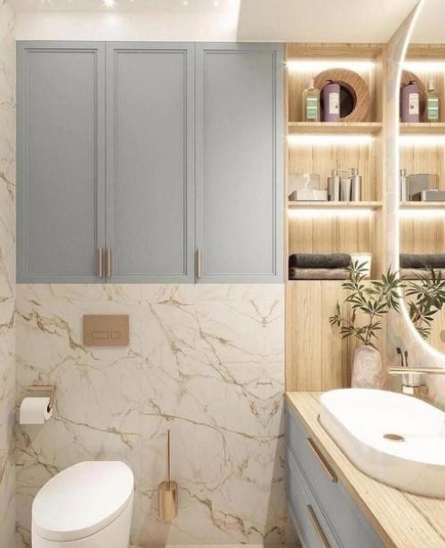 Как оформить ванную комнату светлых тонах. 06