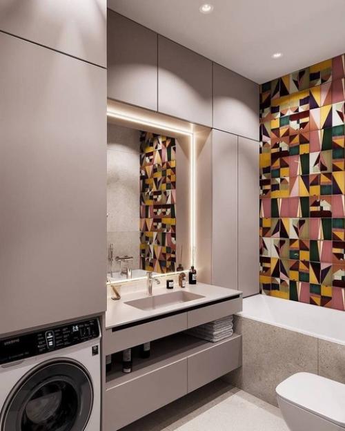 Какой интересный дизайн - проект в небольшой квартире. 06